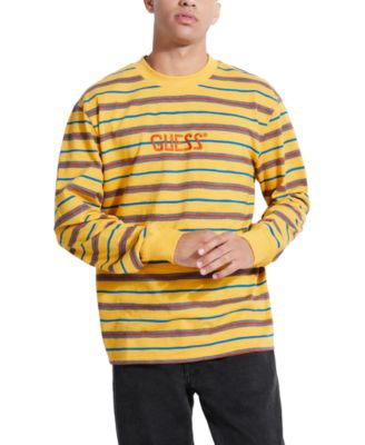 blue and yellow guess shirt