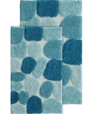 turquoise bath mat set