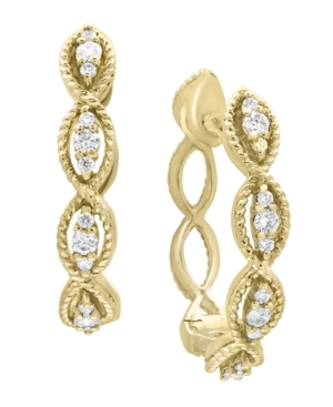 image of D-Oro By Effy Diamond (1/3 ct. t.w.) Drop Earrings in 14k Yellow Gold