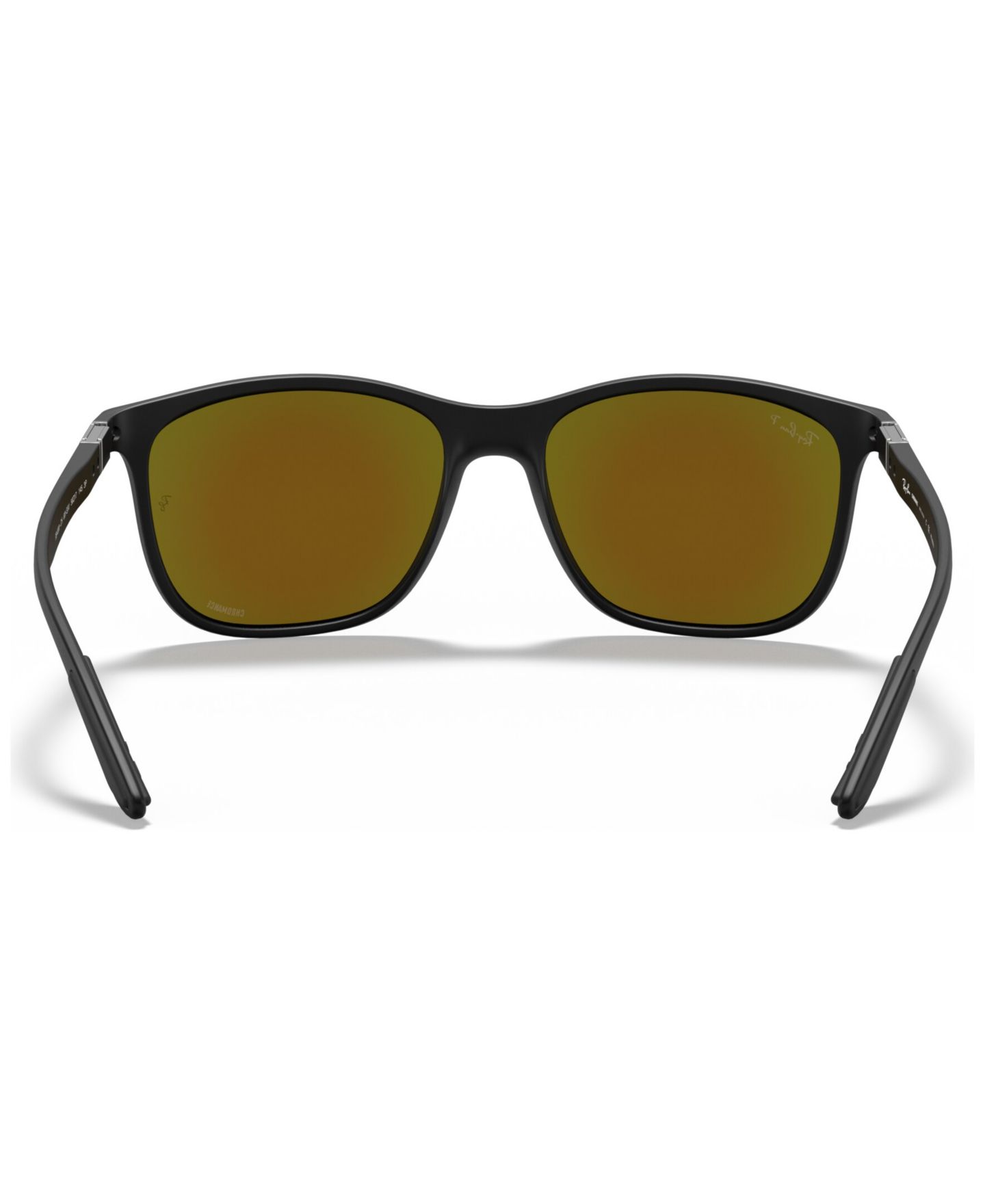 Женские солнцезащитные очки Ray-Ban Chromance Polarized Sunglasses, RB4330CH 56, цвет: Песочный чёрный / Зелёный синий — фото 6
