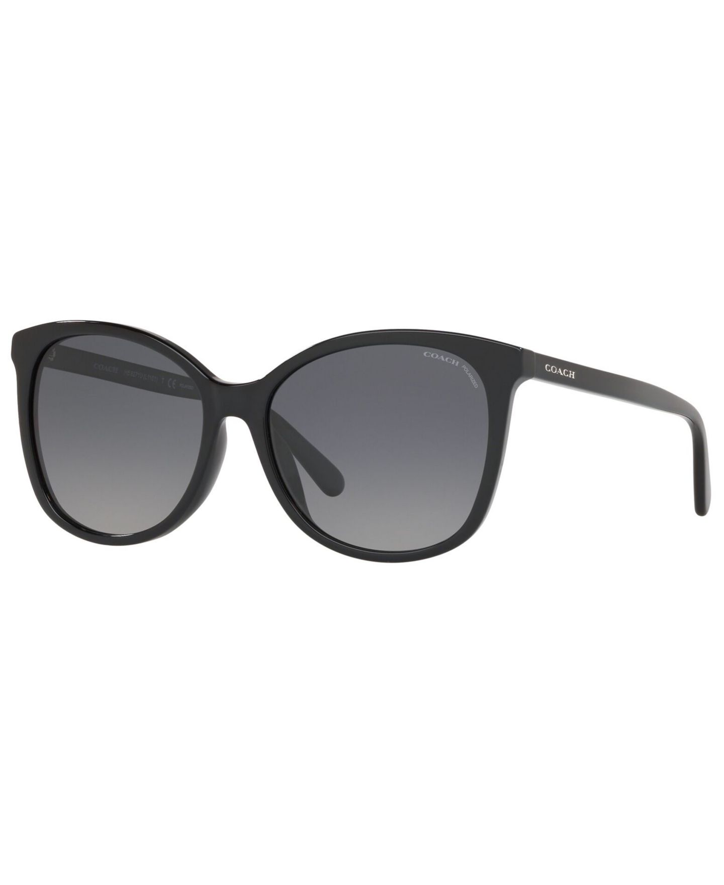 Женские солнцезащитные очки COACH Polarized Sunglasses, HC8271U, цвет: Чёрный / Серый градиентный — фото 1