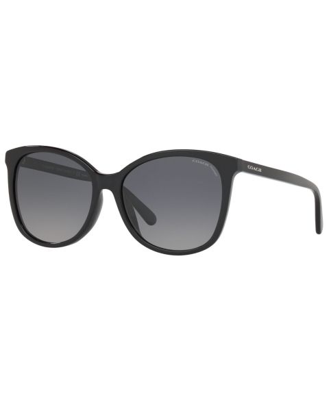 Женские солнцезащитные очки Coach Polarized Sunglasses, HC8271U, цвет: Чёрный / Серый градиентный