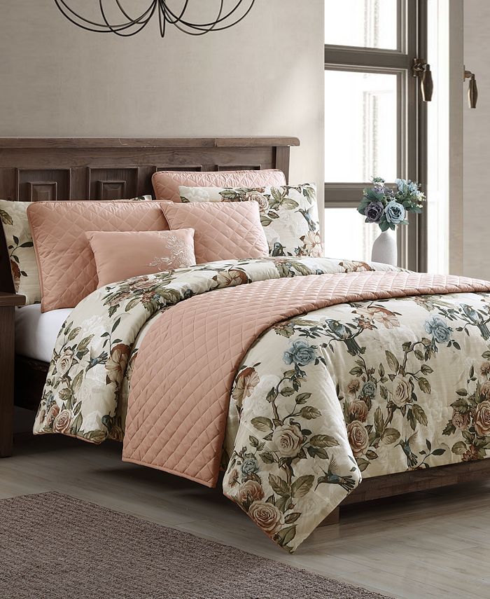 Hallmart Collectibles Lillith 8-Pc. Queen Comforter and Quilt Set - Macy's