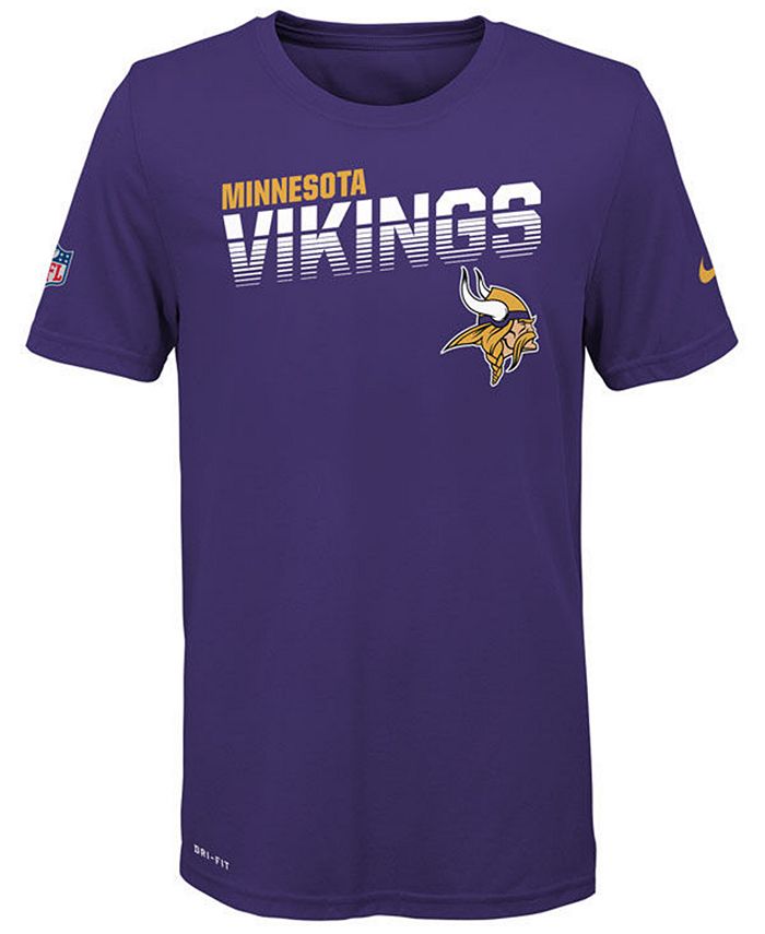 Nike Big Boys Minnesota Vikings Sideline T-Shirt - Macy's
