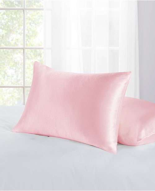 Home Design Standard Queen 2 Pc Satin Pillow Protector Set