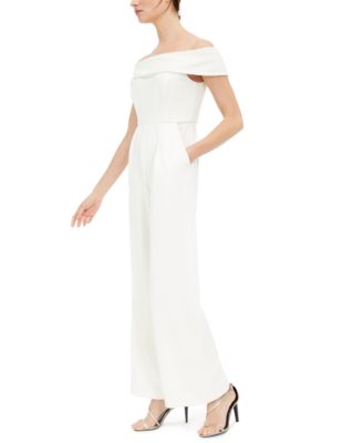 calvin klein off the shoulder jumpsuit