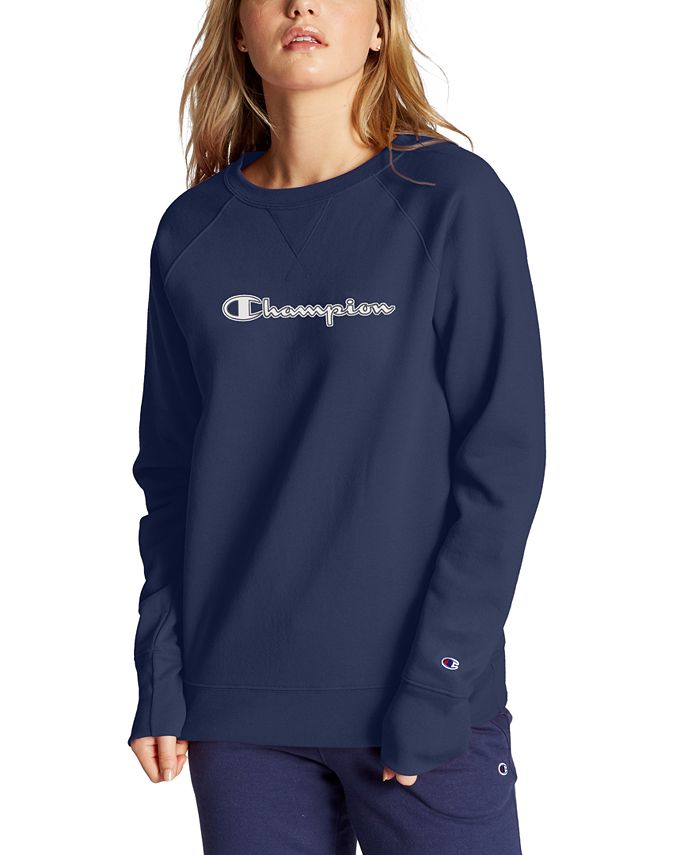 Champion Heather Blue Sweater Pullover Womens Size M L