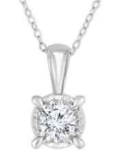 Diamond solitaire discount necklace macys