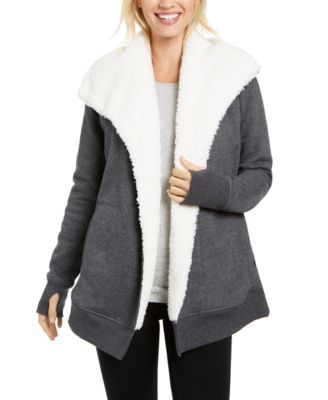 sherpa lined cardigan