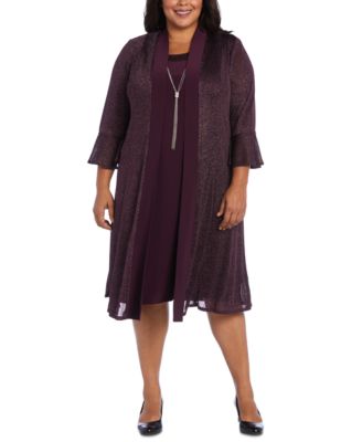 macy's plus size jacket dresses