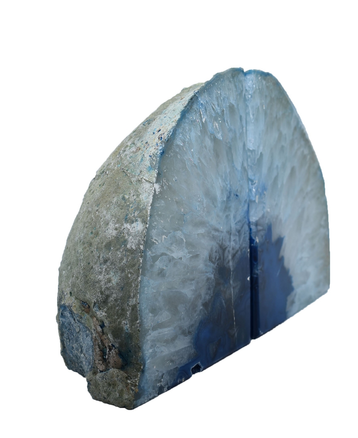 Nature's Decorations - Premium Agate Extra-large Bookends In Blue