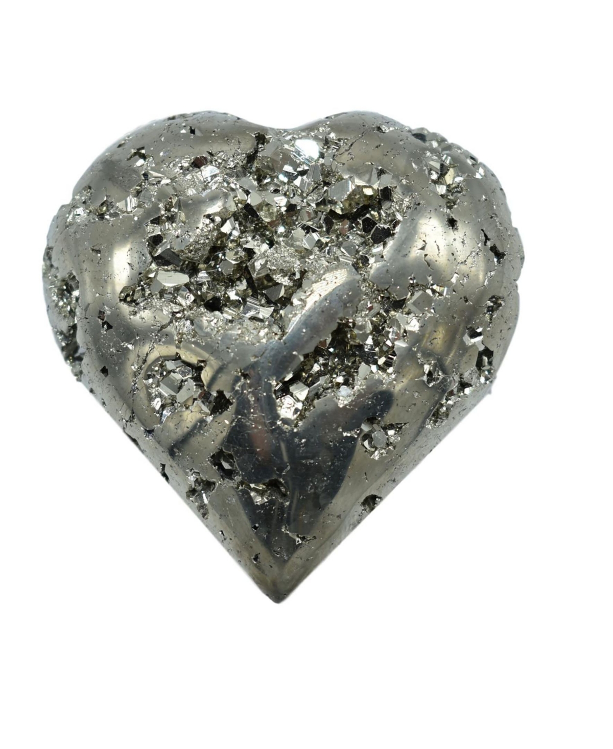 Nature's Decorations - Medium Pyrite Heart In Gold