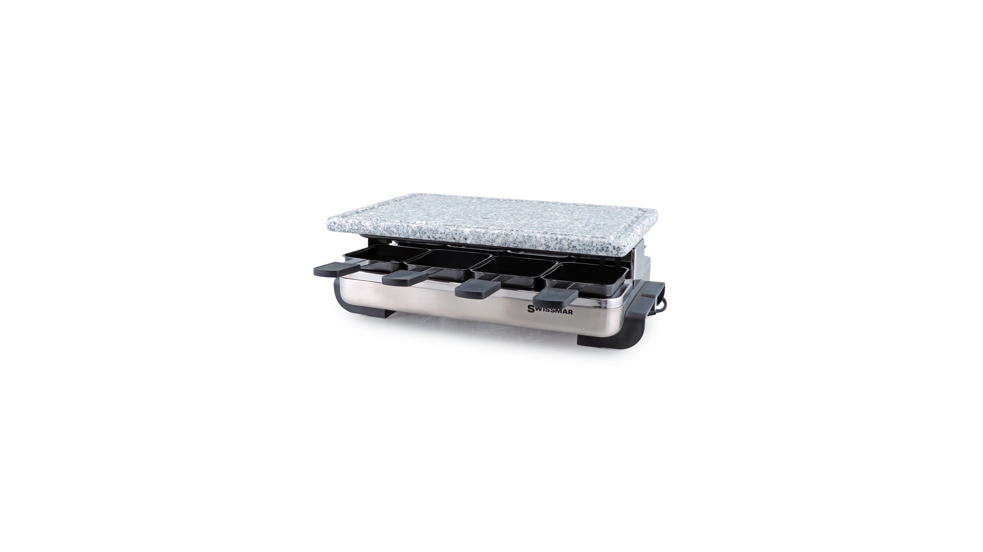 Swissmar 8 Person Stelvio Raclette Party Grill with Granite Stone Grill Top