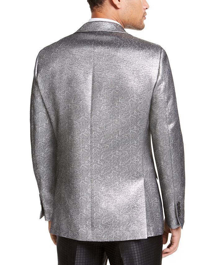 Tallia Men's SlimFit Silver Metallic Dinner Jacket Macy's
