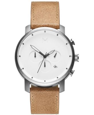 MVMT - Men's Chrono Caramel Leather Strap Watch 45mm