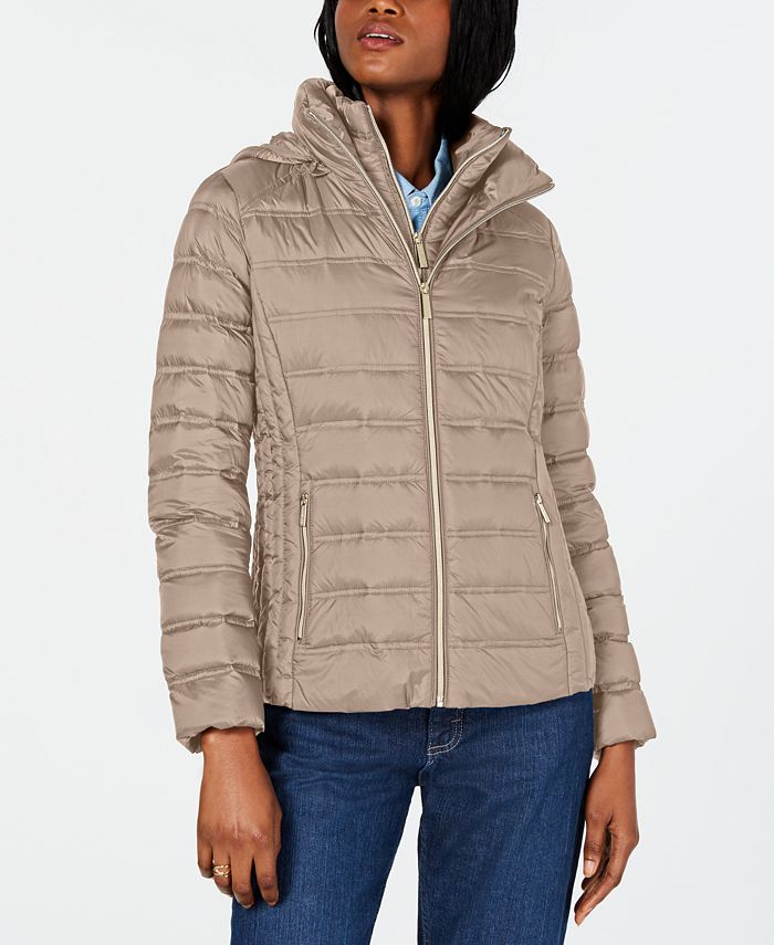Michael Kors Hooded Packable Down Puffer Coat, Created for Macy's - Macy's