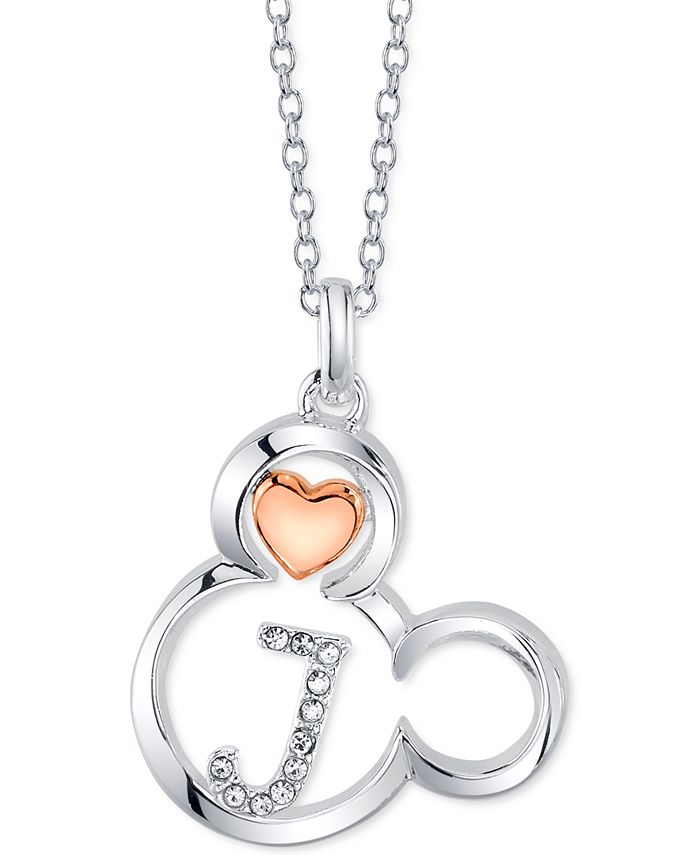Mickey mouse outlet initial necklace