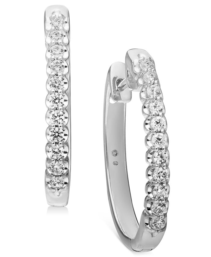 Macy's - Diamond Hoop Earrings (1/2 ct. t.w.)