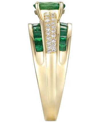 Macy's - Emerald (1-7/8 ct. t.w.) & Diamond (1/4 ct. t.w.) Ring in 14k Gold
