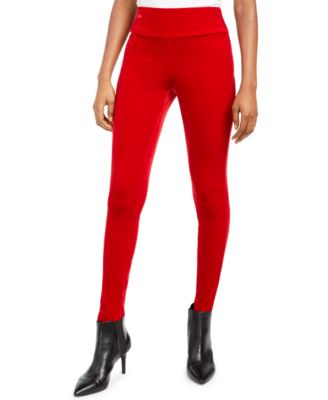 red velvet pants womens