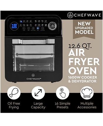 Chefwave 12.6 quart air fryer oven with online dehydrator and rotisserie