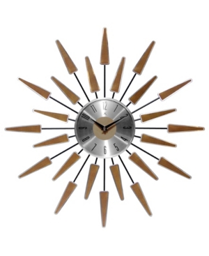 Infinity Instruments Starburst Wall Clock In Brown