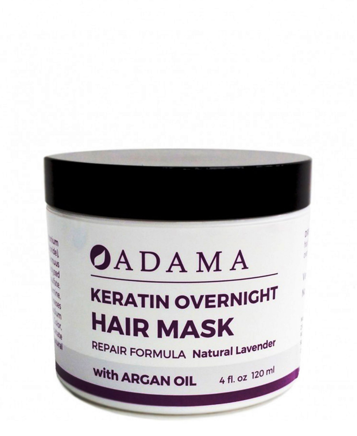 Adama Minerals Keratin Hair Mask, Lavender with Argan Oil - No COLOR