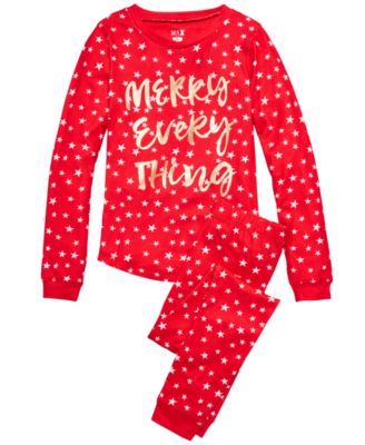 Max & Olivia - Big Girls 2-Pc. Merry Everything Pajama Set
