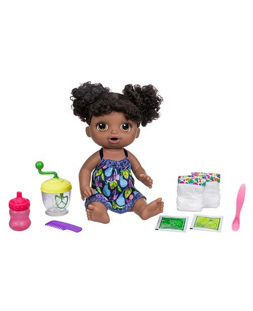Baby Alive Sweet Spoonfuls Black Curly Hair Baby Doll Girl