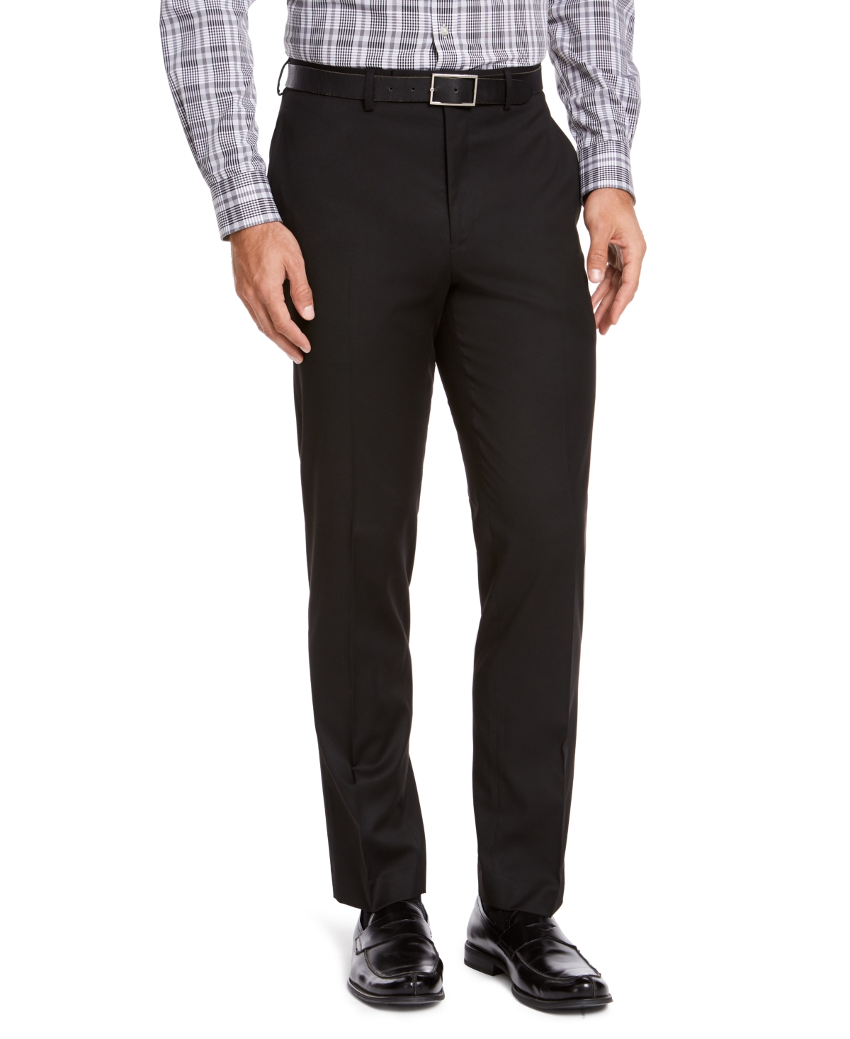 Men's Classic-Fit Medium Suit Pants - Charcoal Sharkskin