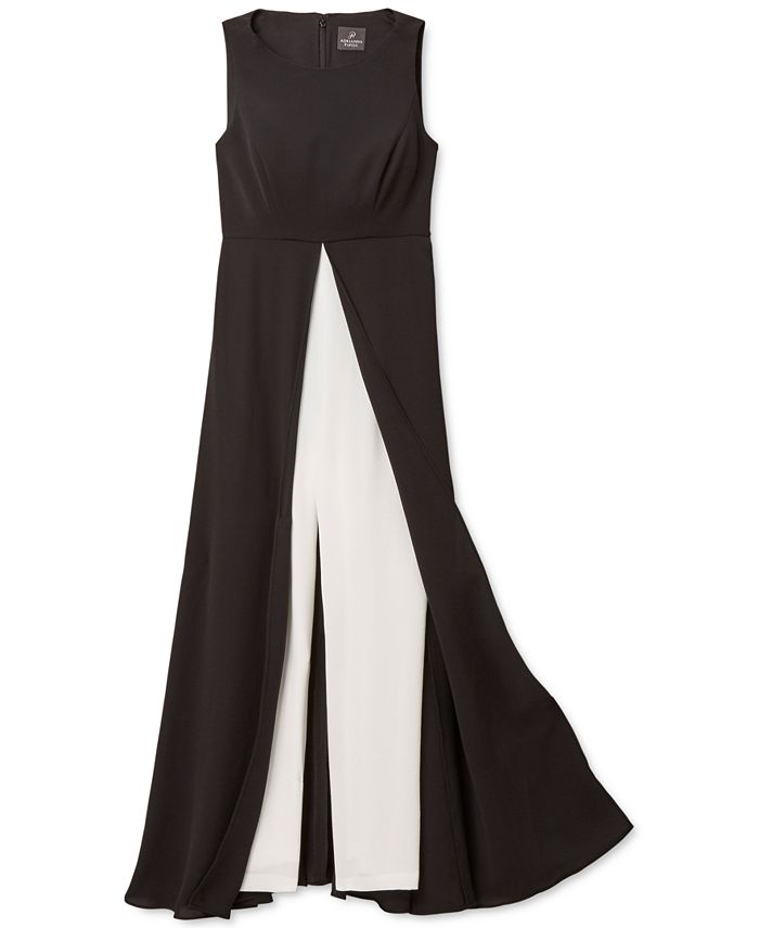 Adrianna Papell Women's Petite One-Shoulder Jumpsuit Beige Size 2 Petite