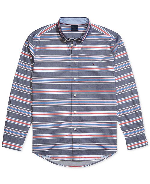 Tommy Hilfiger Men S Custom Fit Marky Twill Stripe Stretch