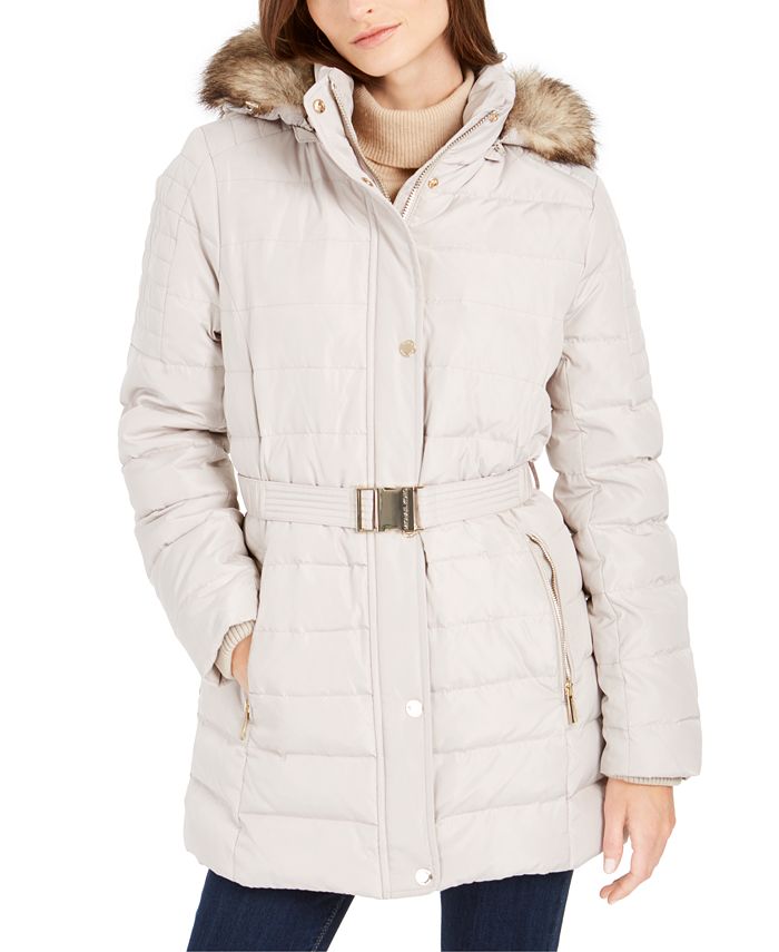 Michael Kors Petite Faux-Fur-Trim Hooded Down Puffer Coat, Created for  Macy's & Reviews - Coats & Jackets - Petites - Macy's
