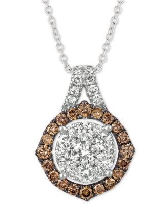 Le Vian - &reg; Diamond Cluster 18" Pendant Necklace (1-1/3 ct. t.w.) in 14k White Gold