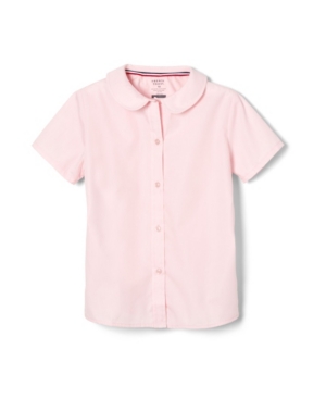 French Toast Plus Girls Short Sleeve Modern Peter Pan Blouse