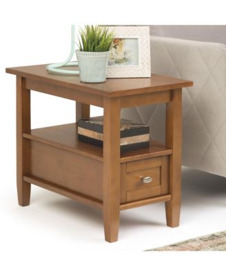 Warm Shaker Narrow Side Table