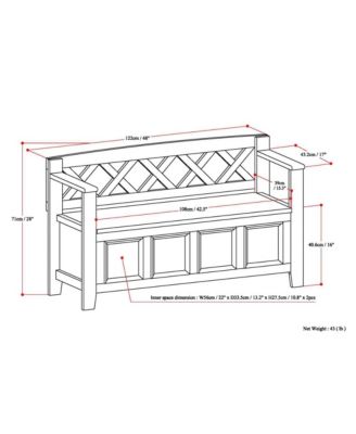 Amherst Storage Bench