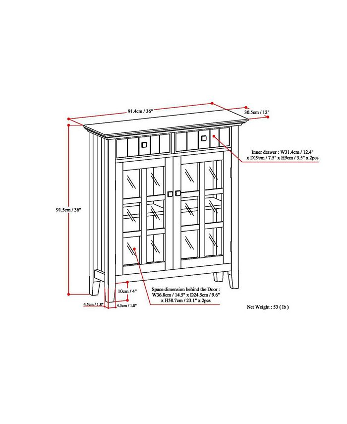 Simpli Home Acadian Storage Cabinet - Macy's
