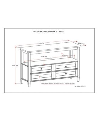 Warm Shaker Console Table
