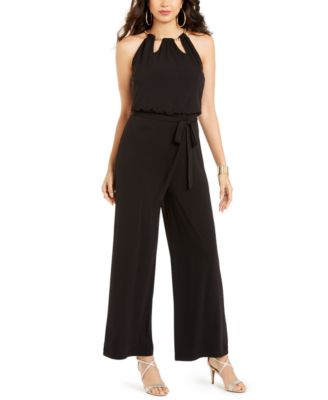 womens black one piece fitted jumpsuit