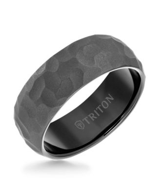 Triton - 8MM Tungsten Carbide  Hammered Ring