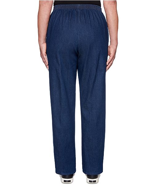 alfred dunner pull on denim jeans
