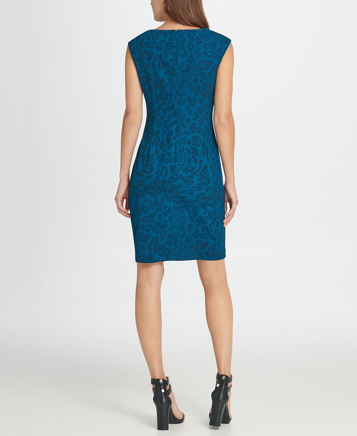 DKNY Ruched Animal Print Sheath Dress Macy's