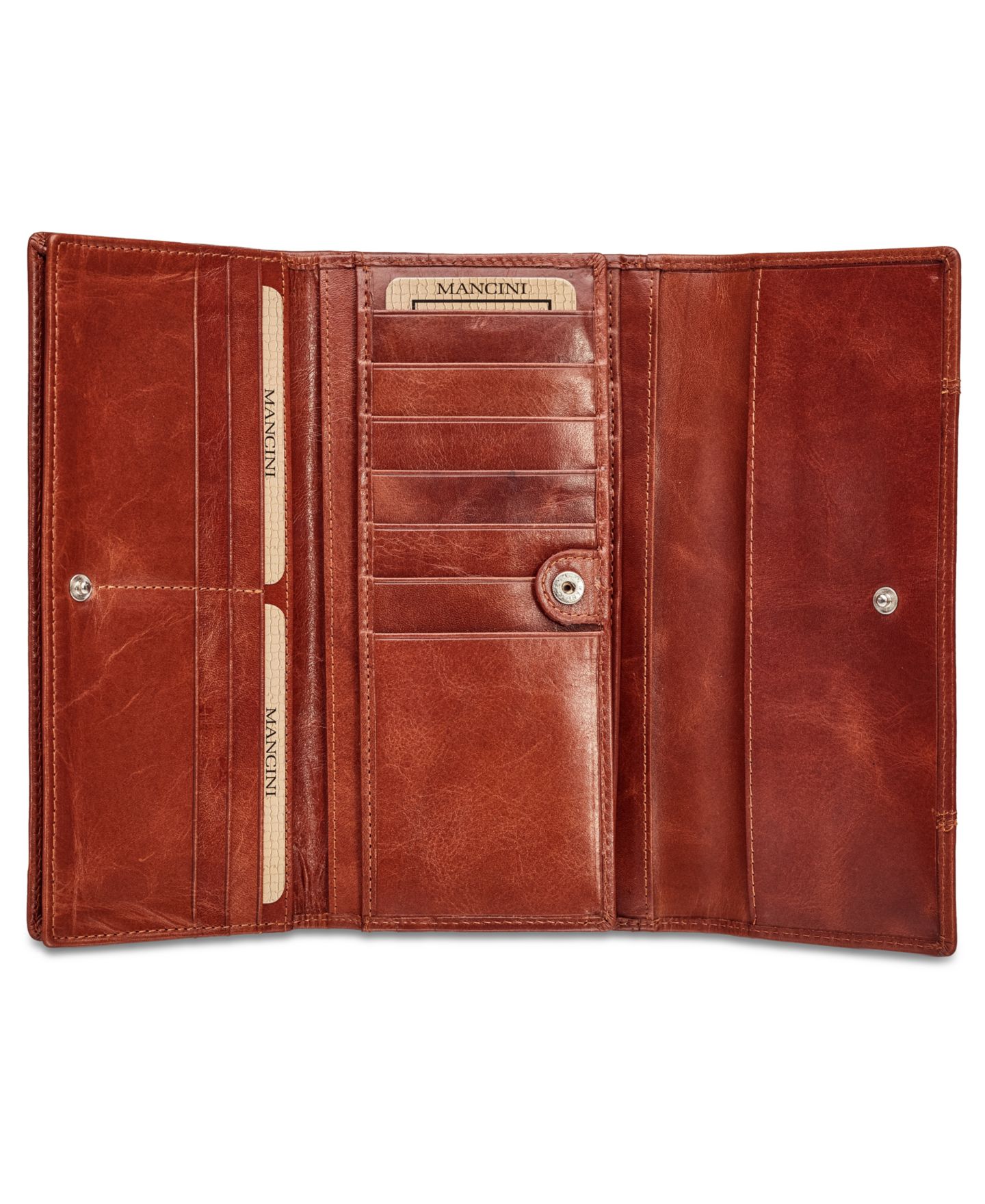 Женский кошелёк Mancini Casablanca Collection RFID Secure Ladies Trifold Wing Wallet, цвет: Чёрный — фото 6