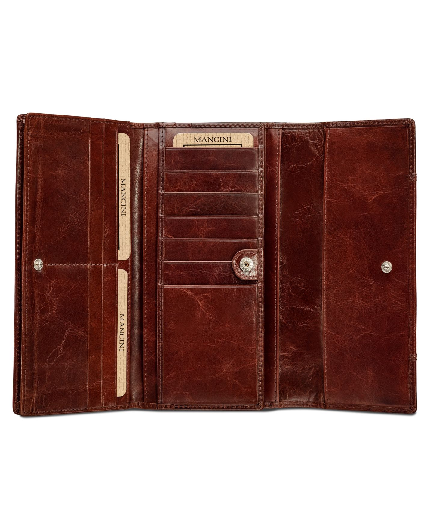 Женский кошелёк Mancini Casablanca Collection RFID Secure Ladies Trifold Wing Wallet, цвет: Чёрный — фото 16