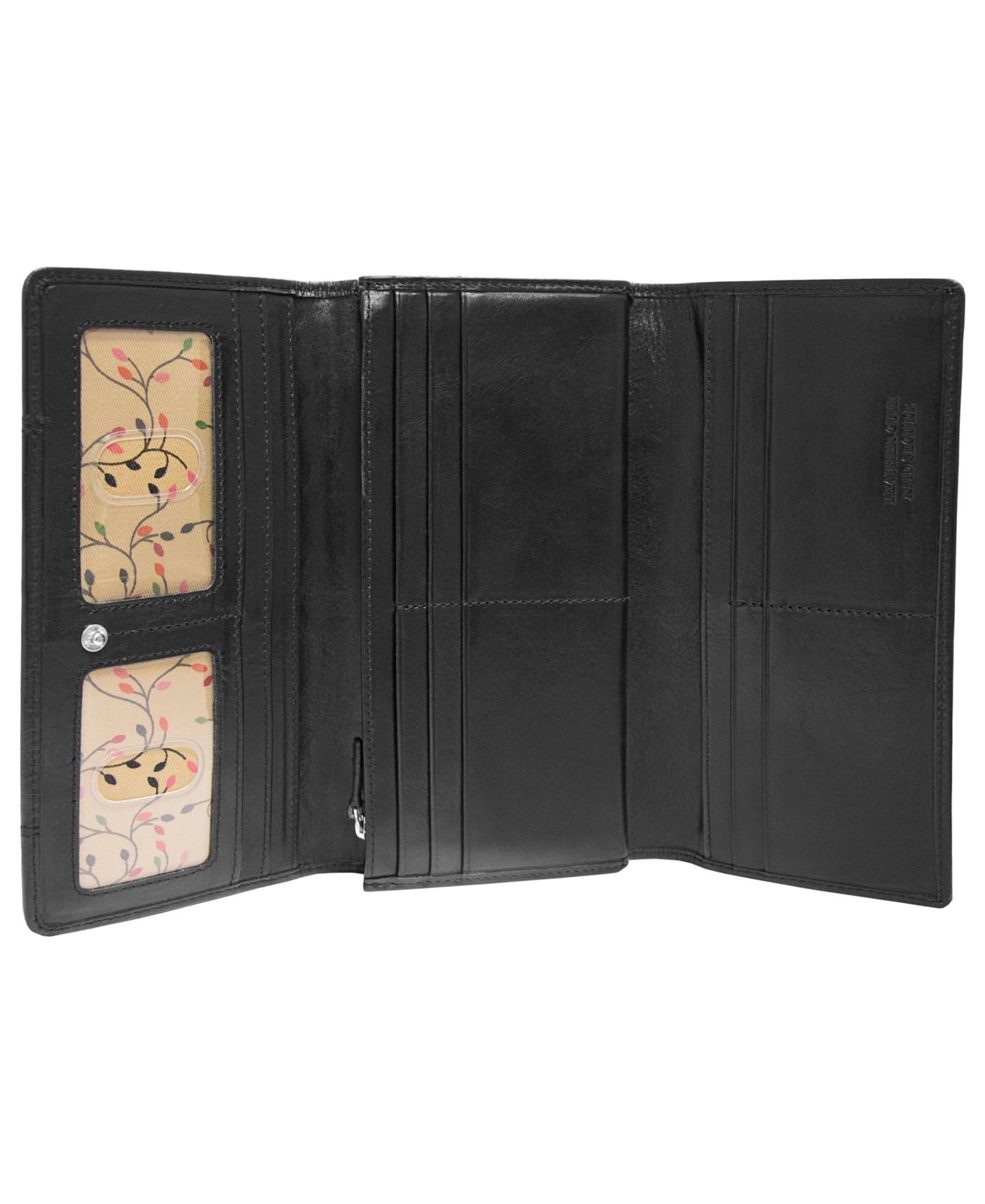 Женский кошелёк Mancini Casablanca Collection RFID Secure Ladies Trifold Wallet, цвет: Чёрный — фото 4