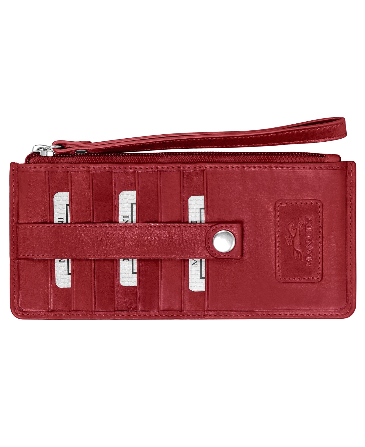 Casablanca Collection Rfid Secure Ladies Wristlet - Red