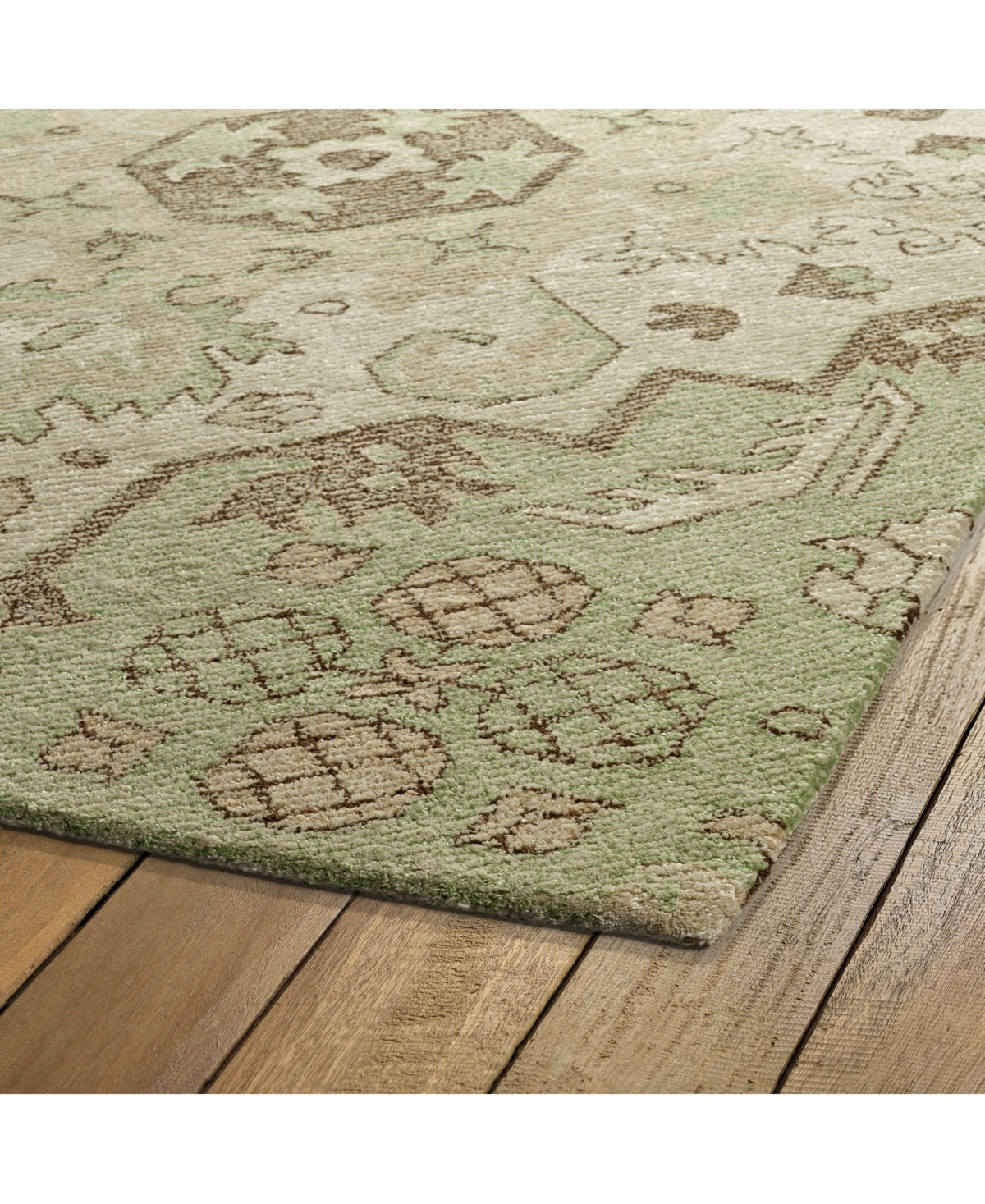 Kaleen Weathered WTR02-50Outdoor Area Rug - Green