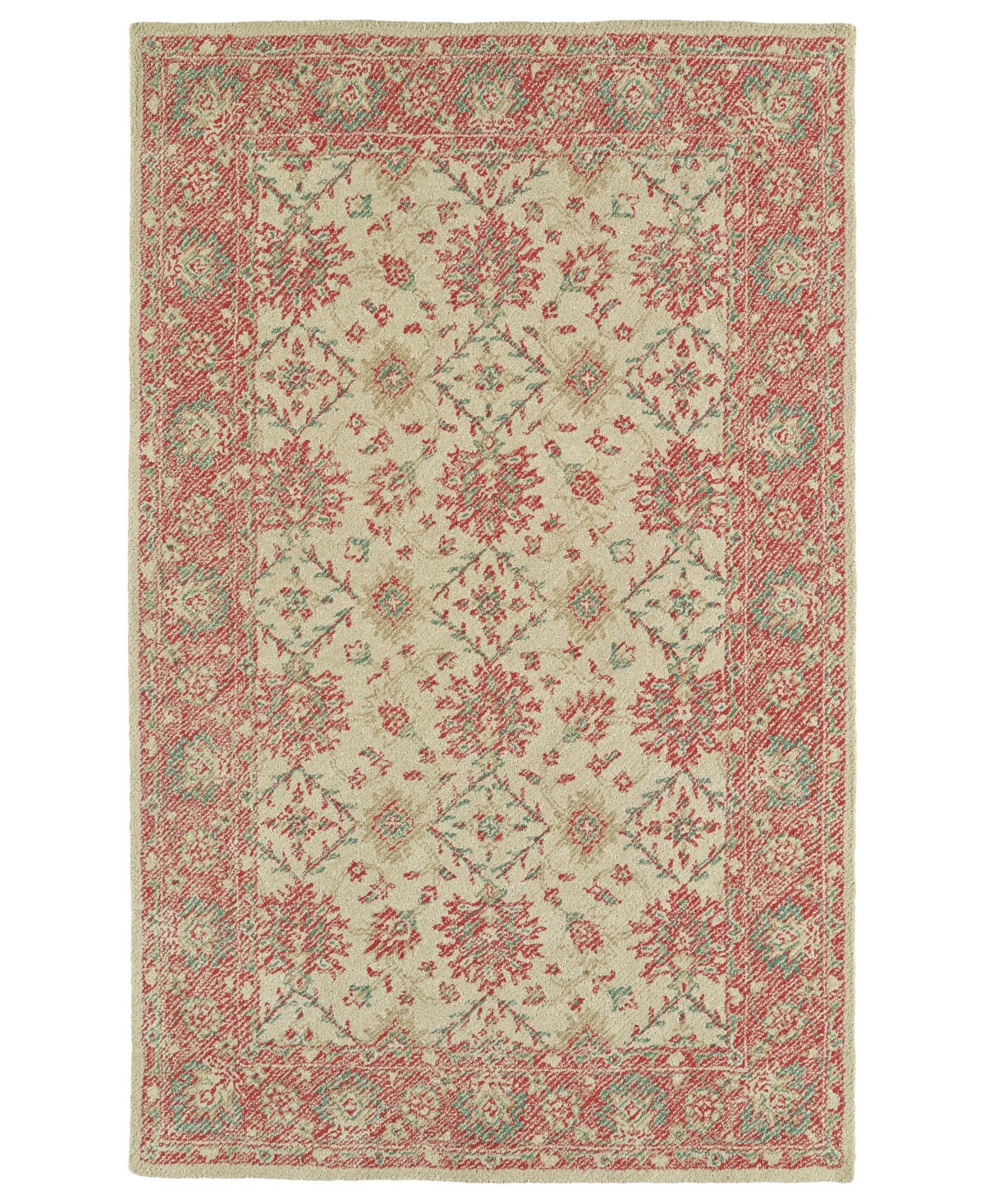 Kaleen Weathered WTR06-36 Watermelon 5' x 7'6in Outdoor Area Rug - Watermelon