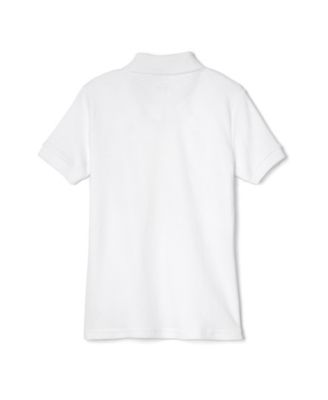 Big Girls Short Sleeve Picot Collar Interlock Polo Shirt